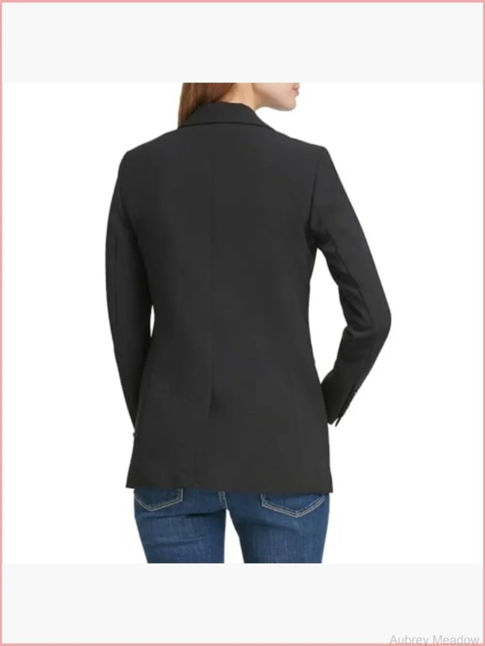 Single Breasted Blazer Jacket with Padded Shoulders